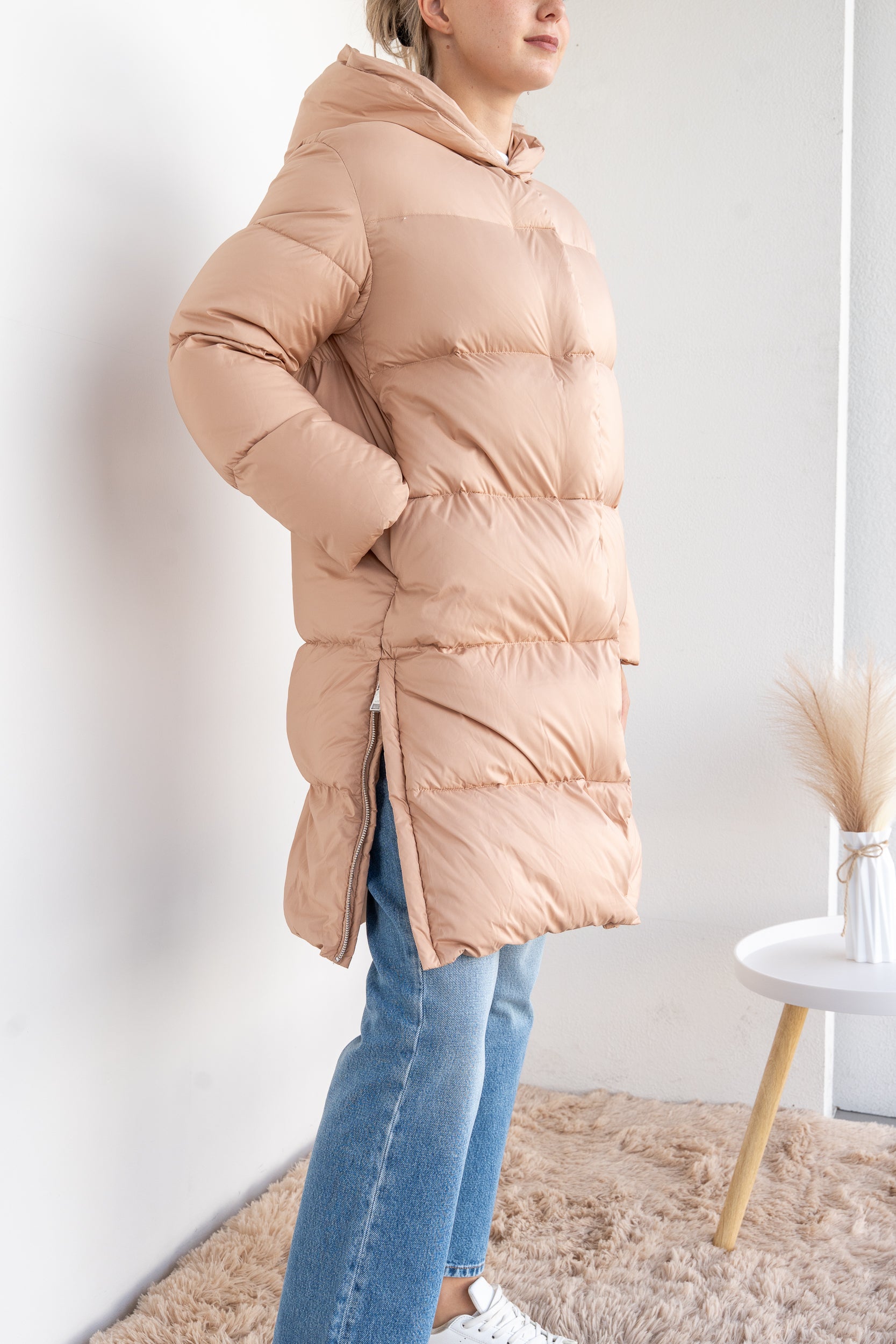 Skin down jacket