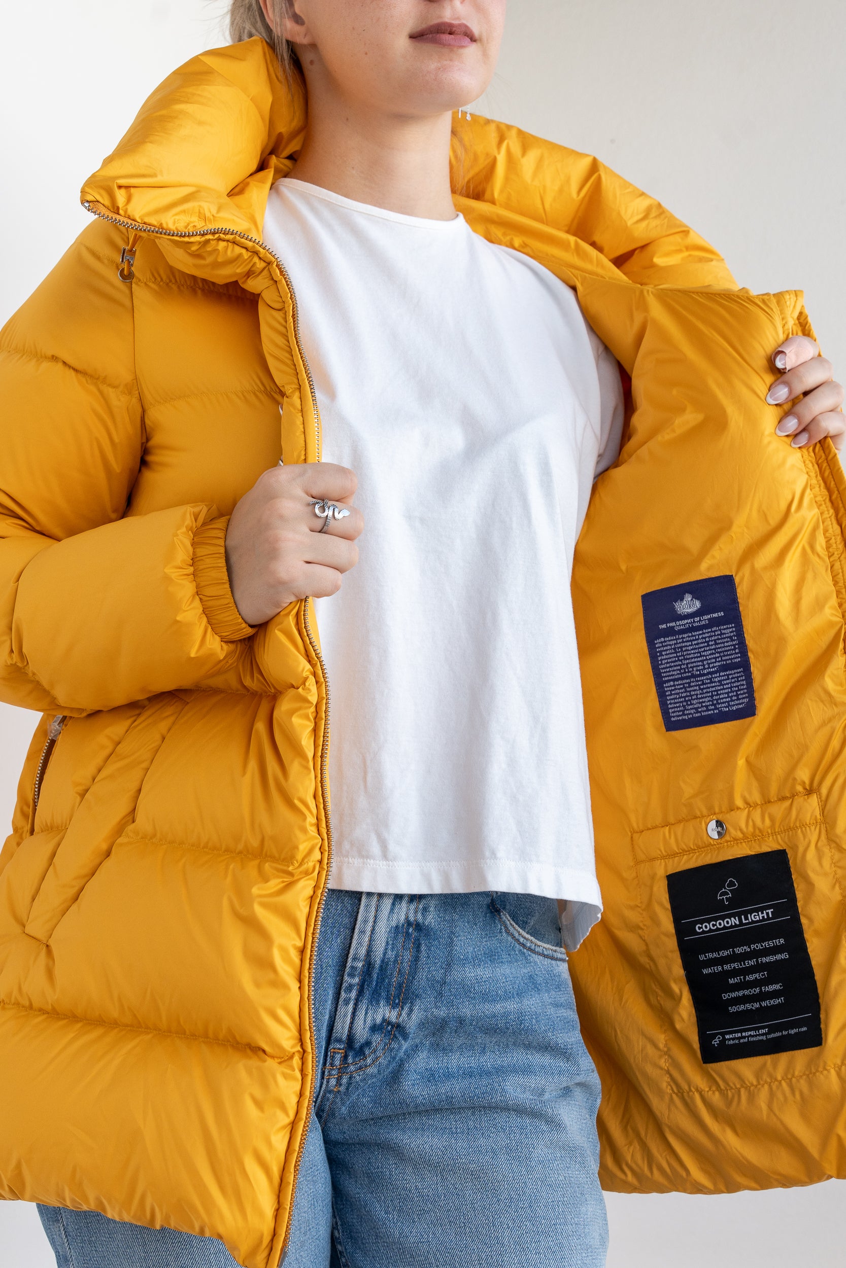 Coral sun down jacket