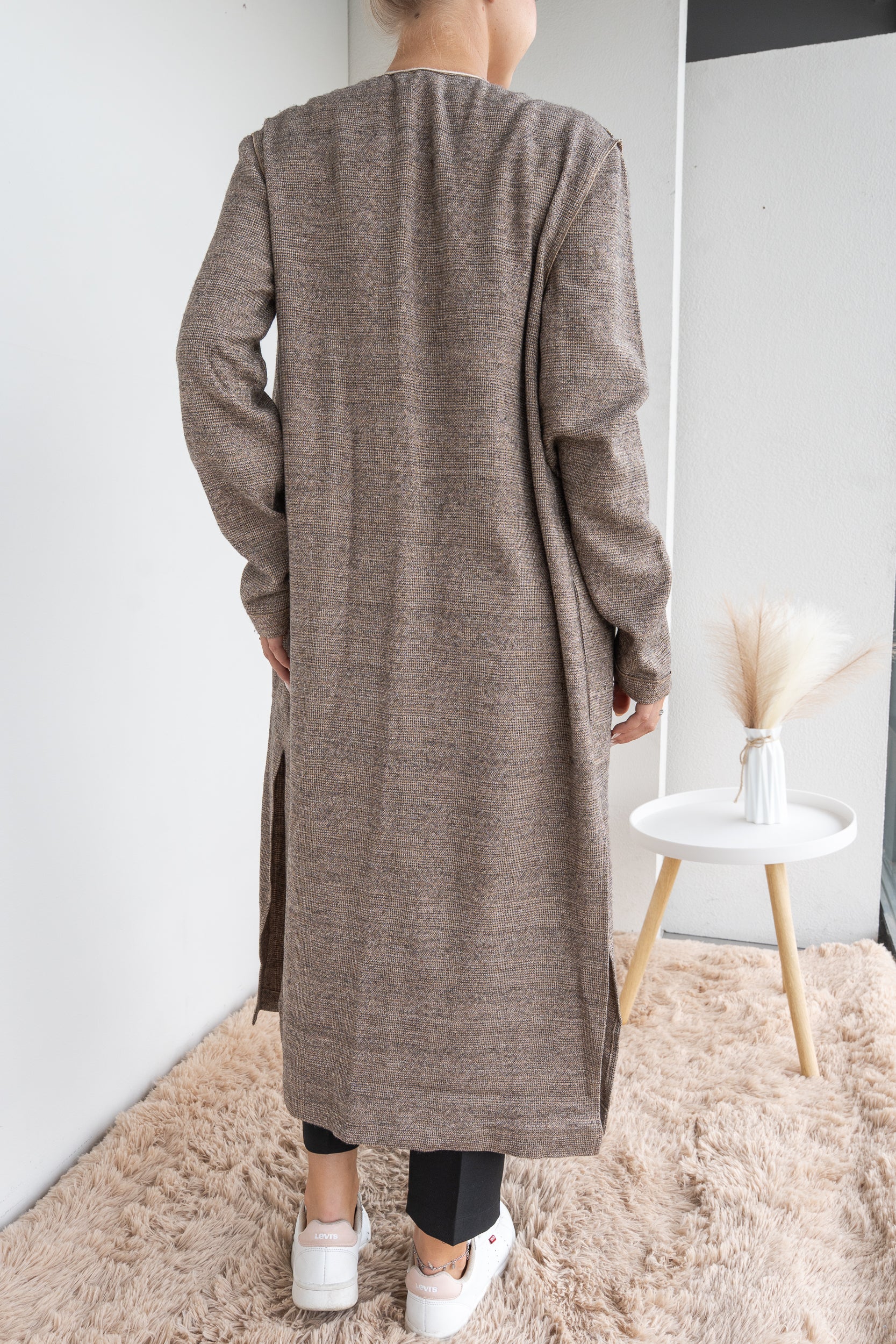 Tartan blend duster