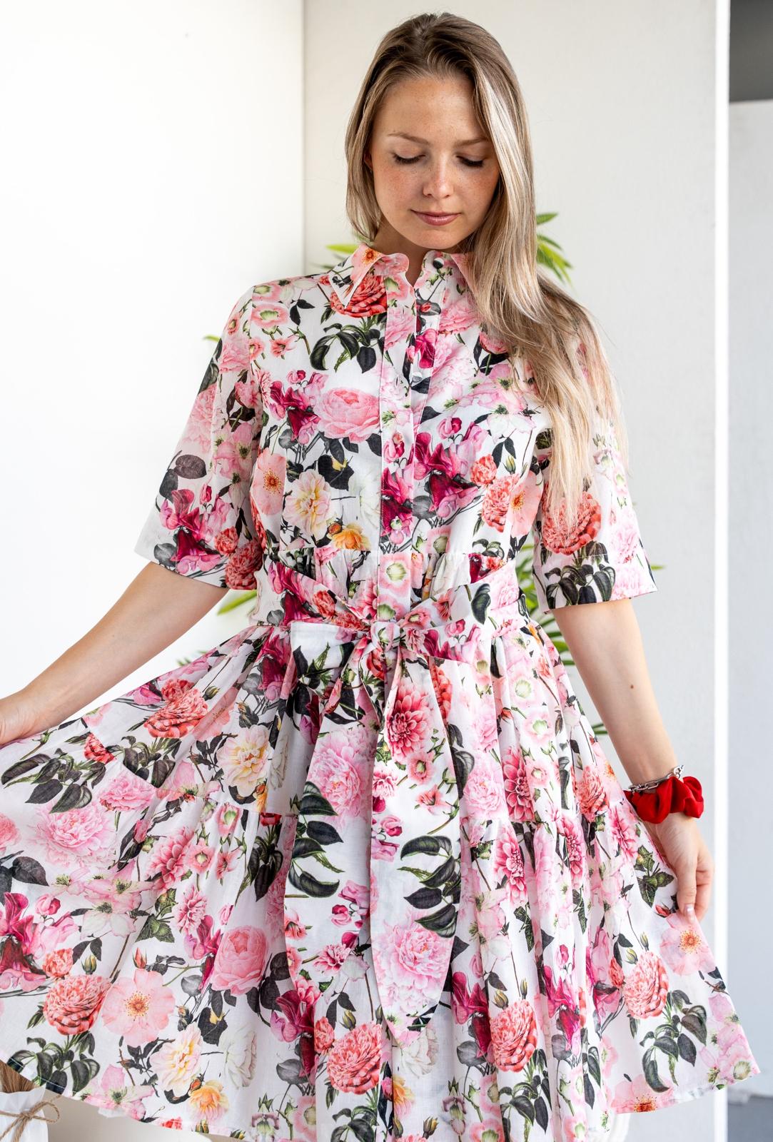 Patterned midi dress